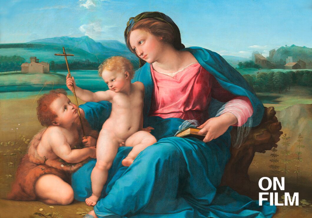 Cropped image of the "Alba Madonna" painting by Raphael.