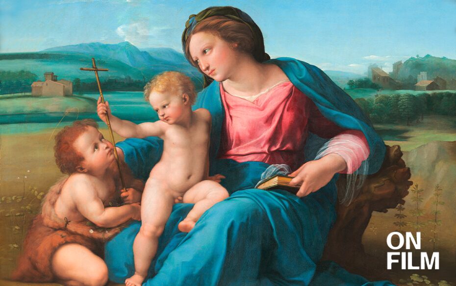 Cropped image of the "Alba Madonna" painting by Raphael.