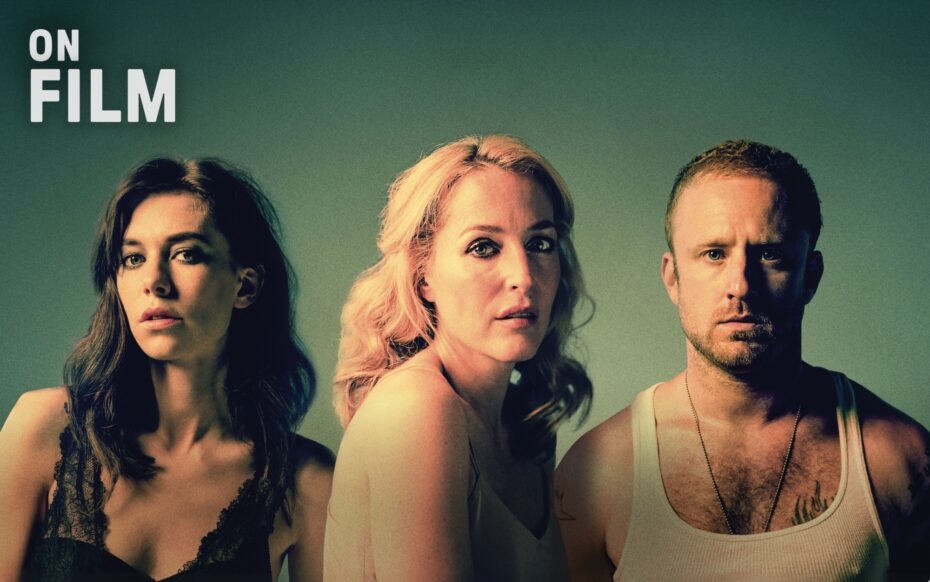 Actors Vanessa Kirby, Gillian Anderson, and Ben Foster in the play A Streetcar Named Desire.