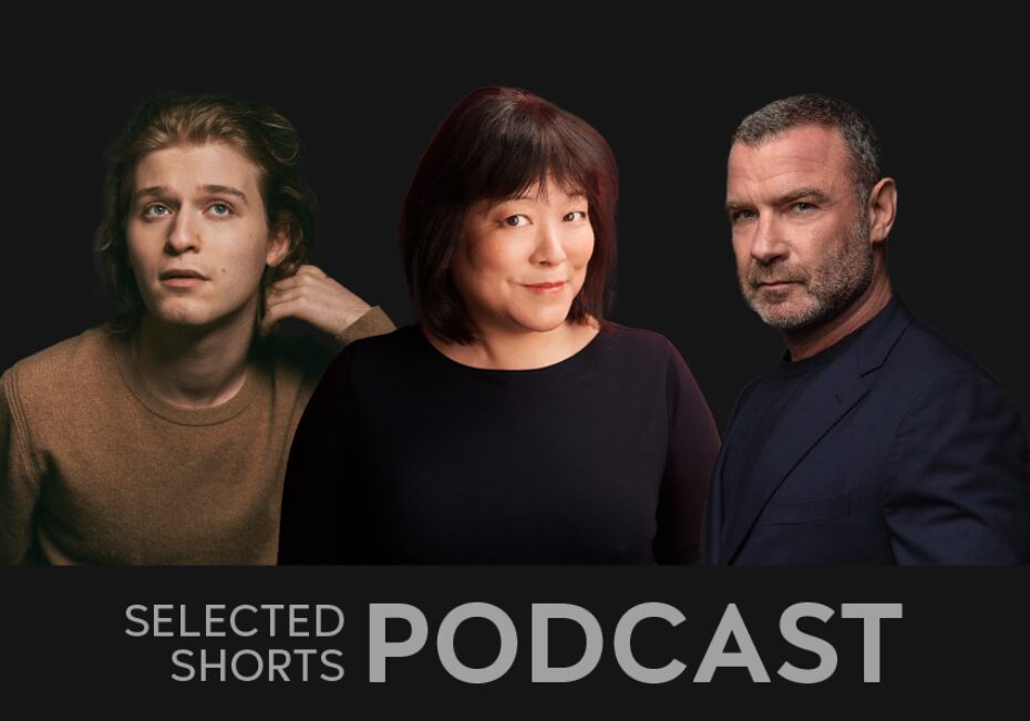 Fred Hechinger, a young man with blonde hair, Ann Harada, a smiling woman with bangs, and Liev Schreiber, a man with short hair and short facial hair are pictured together.