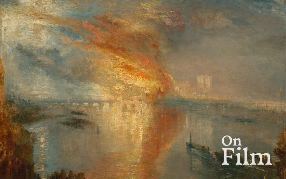 J.M.W. Turner's painting, "The Burning of the Houses of Lords and Commons."