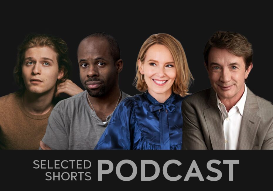 Actors Fred Hechinger, a man, Arnell Powell, a man, Amy Ryan, a woman, and Martin Short, a man are looking straight ahead.