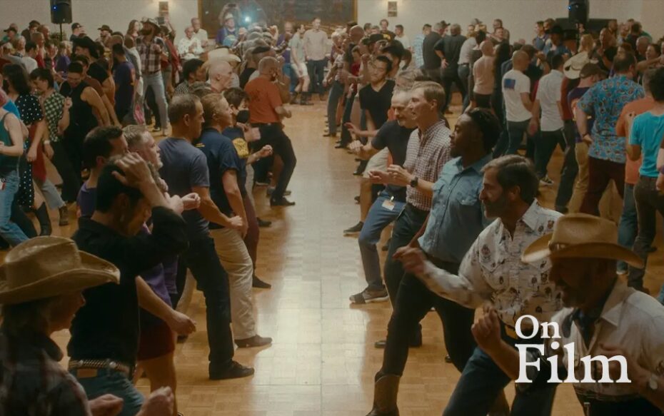 A large group of people dancing together.