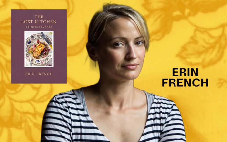 Photo of Erin French and her book cover Seize the Super against a yellow background