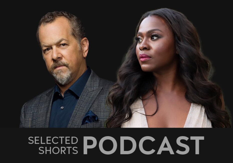 Headshots of David Costabile and Yetide Badaki are featured against a black background.