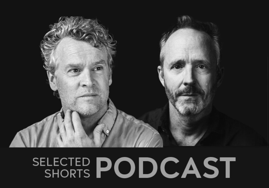 Headshots of Tate Donovan and John Benjamin Hickey are featured against a black background.