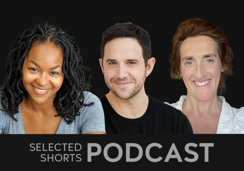 Headshots of Crystal Dickinson Aedín Moloney and Santino Fontana are featured against a black background.