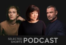 Fred Hechinger, a young man with blonde hair, Ann Harada, a smiling woman with bangs, and Liev Schreiber, a man with short hair and short facial hair are pictured together.