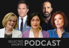 The group of actors featured on the audio are together in two rows facing straight ahead.