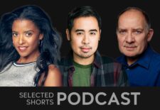 Renée Elise Goldsberry, a smiling woman with long flowing hair, Philip Estrera, a man with short hair and facial hair, and Zach Grenier, a balding blue eyed man are together.