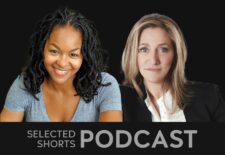 Headshots of Crystal Dickinson and Edie Falco are featured against a black background.