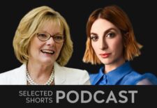 Headshots of Jane Curtin and Molly Bernard are featured against a black background.
