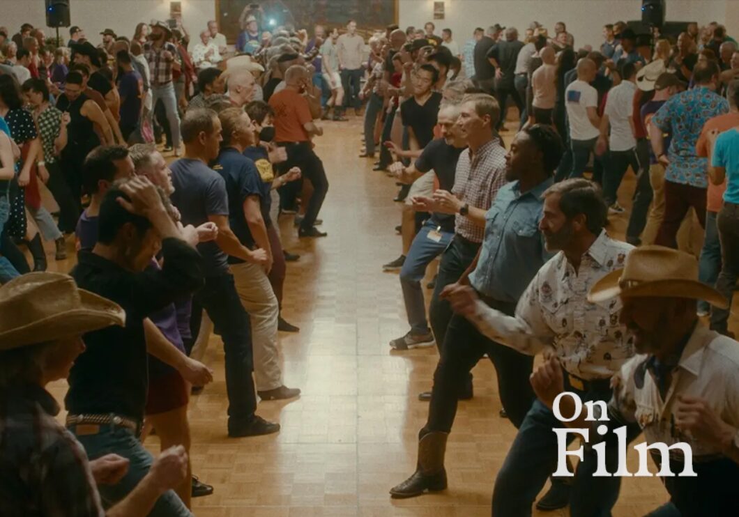 A large group of people dancing together.