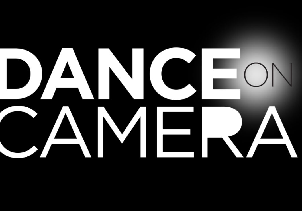 The text "Dance on Camera" in front of a black background.