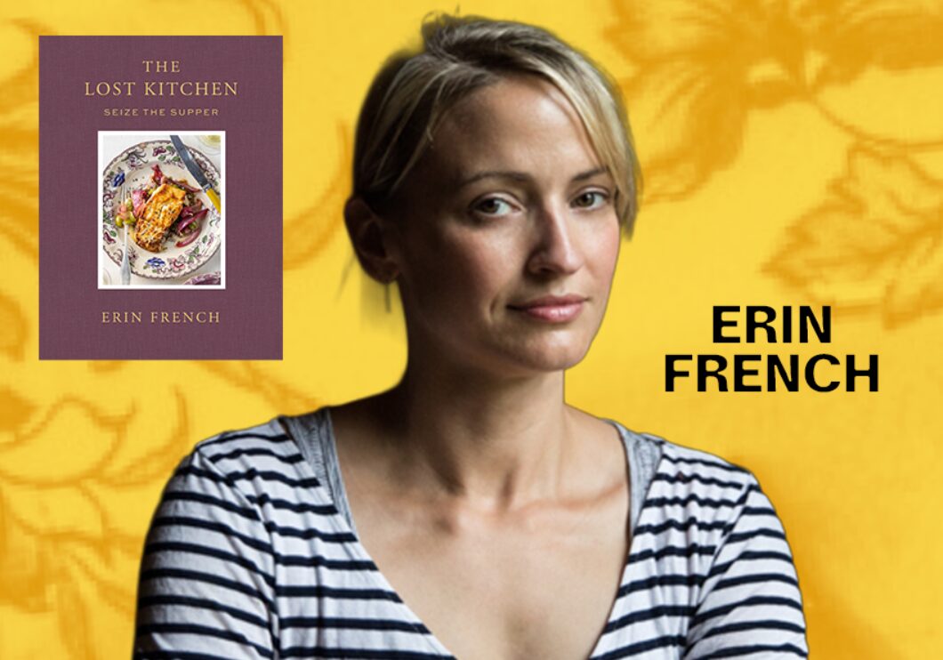 Photo of Erin French and her book cover Seize the Super against a yellow background