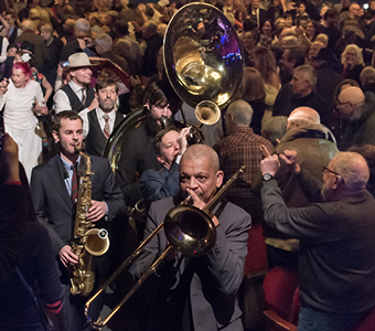 A group of musicians performing.
